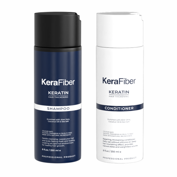 Hair Thickening Shampoo and Conditioner Set - KeraFiber UK