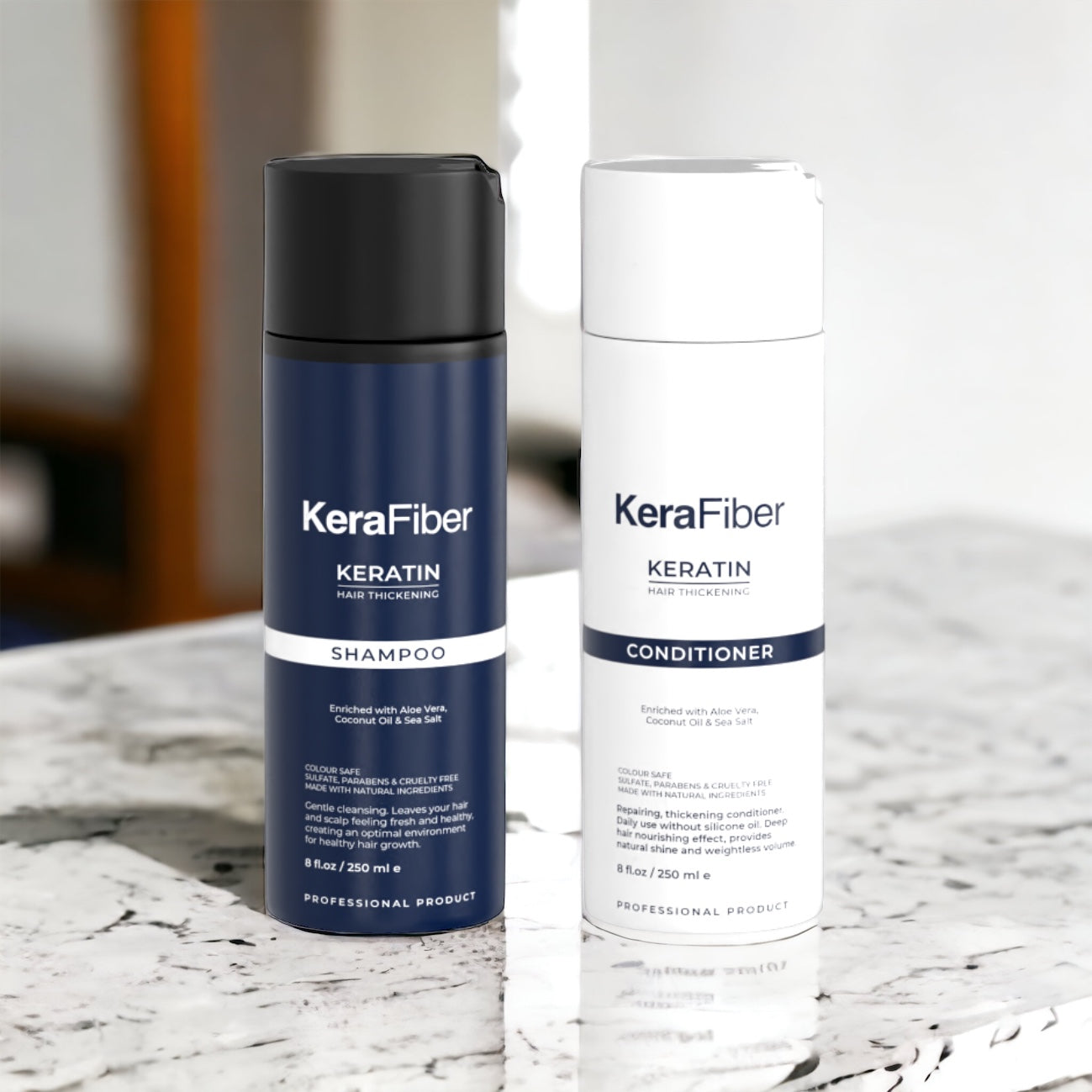 Hair Thickening Shampoo and Conditioner Set - KeraFiber